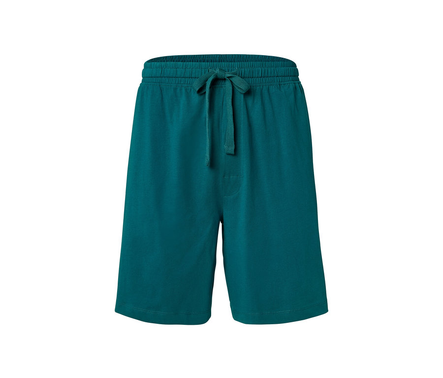 Türkise Relaxshorts mit Kordelzug.