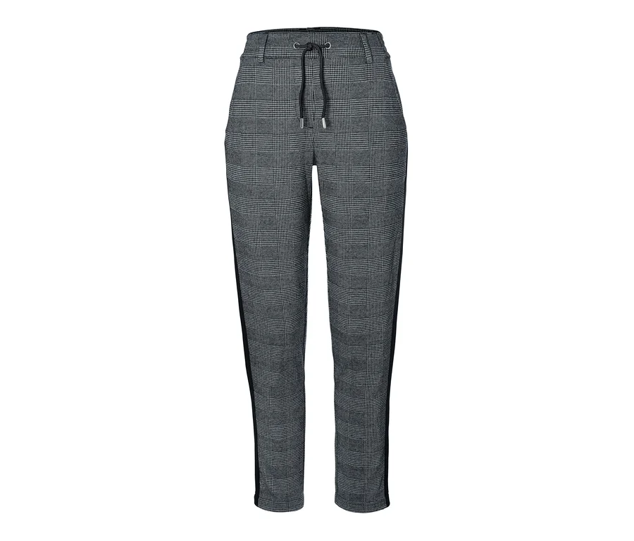 Karierte Joggpants mit Galonstreifen.