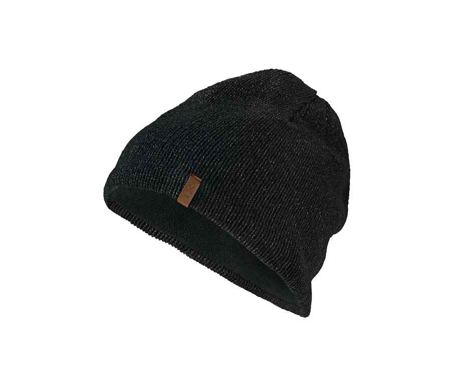 Detailaufnahme einer Thermo-Strickmütze.