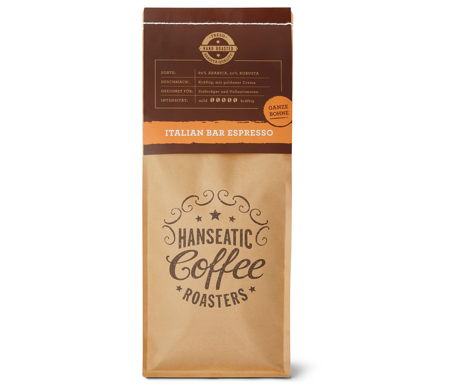 Hanseatic - Italian Bar Espresso - 1 kg Ganze Bohne