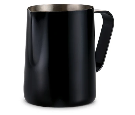 Schwarzes Milchkännchen mit Griff, 300 ml.