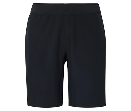 Schwarze Sportshorts mit elastischem Bund.