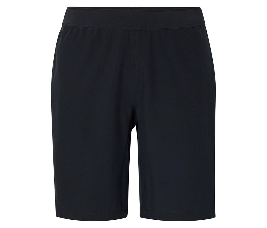 Schwarze Sportshorts mit elastischem Bund.