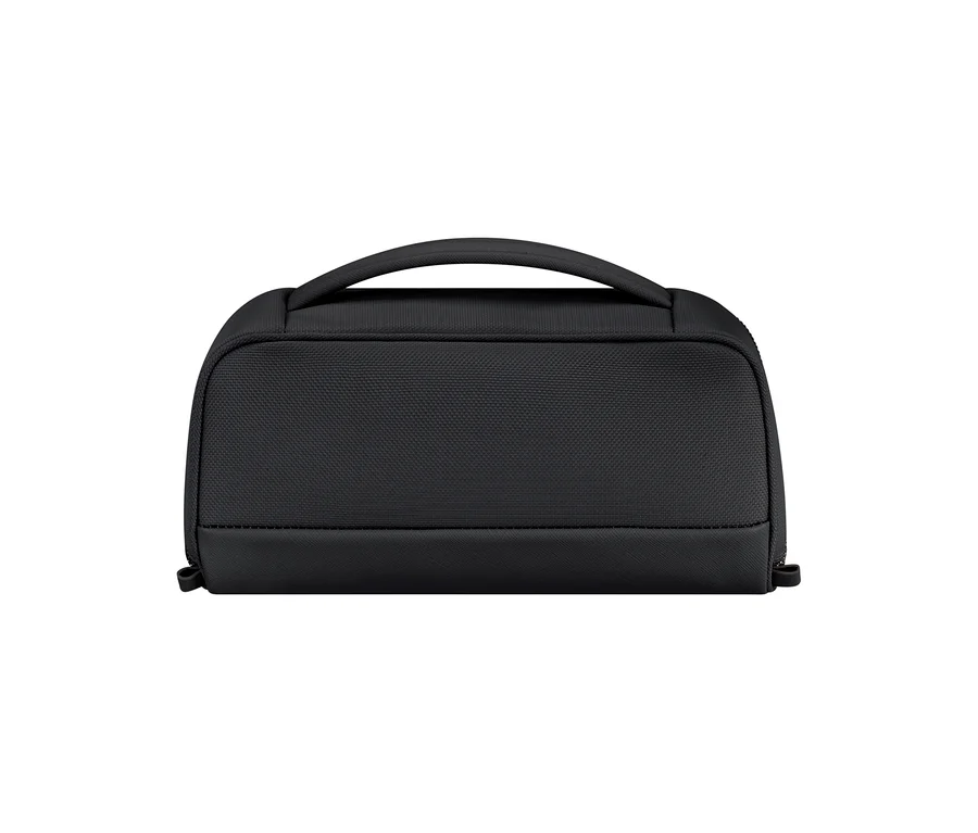 Schwarzes Samsonite IMAGE Toilet Kit Beautycase mit Tragegriff und Reißverschluss.