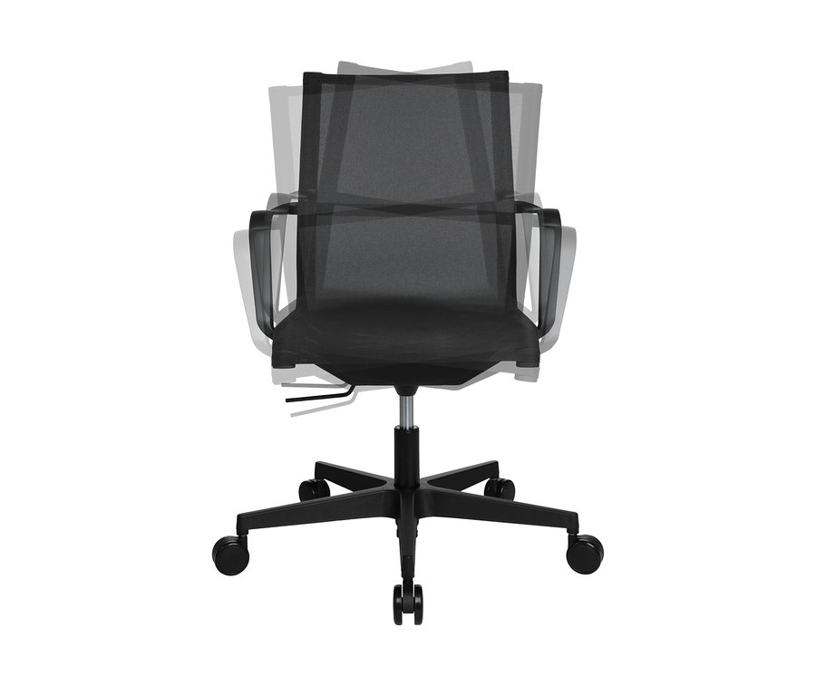 Schwarzer Topstar Bürostuhl »SITNESS Life 40« vor weißem Hintergrund.