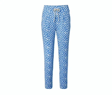 Blaue bedruckte Jerseyhose.