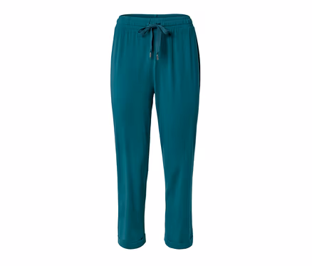 Eine grüne Pyjamahose mit Kordelzug.