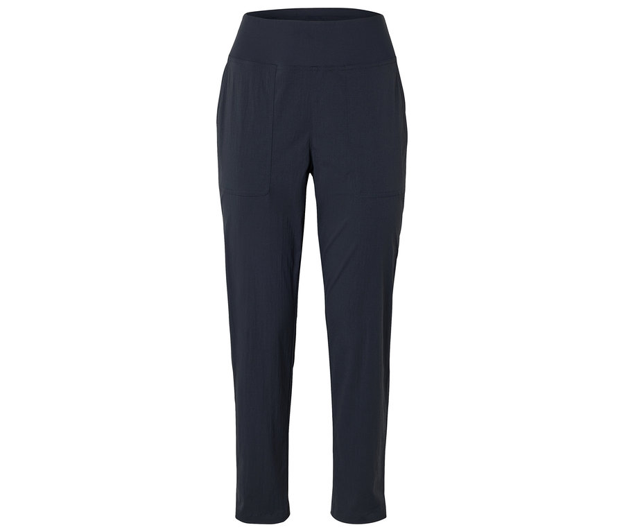 Eine marineblaue Hose mit Taschen.