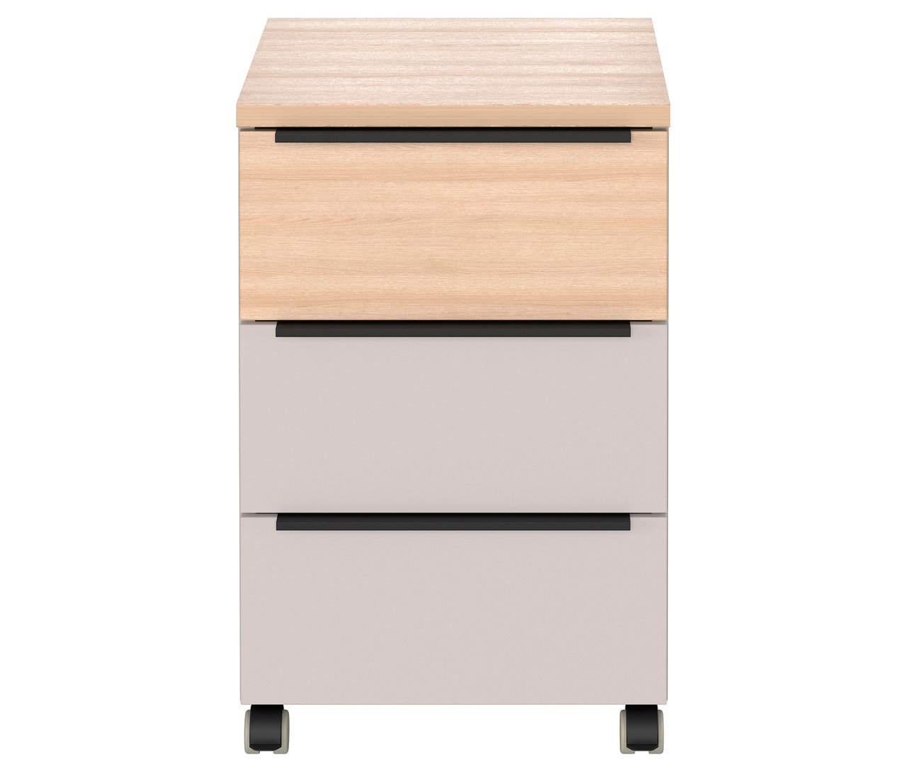 Der Rollcontainer »Oviedo« mit drei Schubladen steht vor einem weißen Hintergrund.