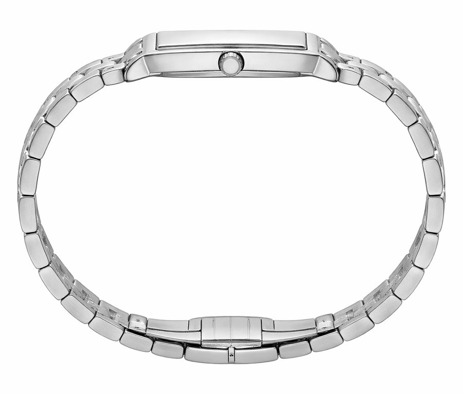 Nahaufnahme der silberfarbenen Kienzle Uhr »Bella Classica« mit Metallarmband.