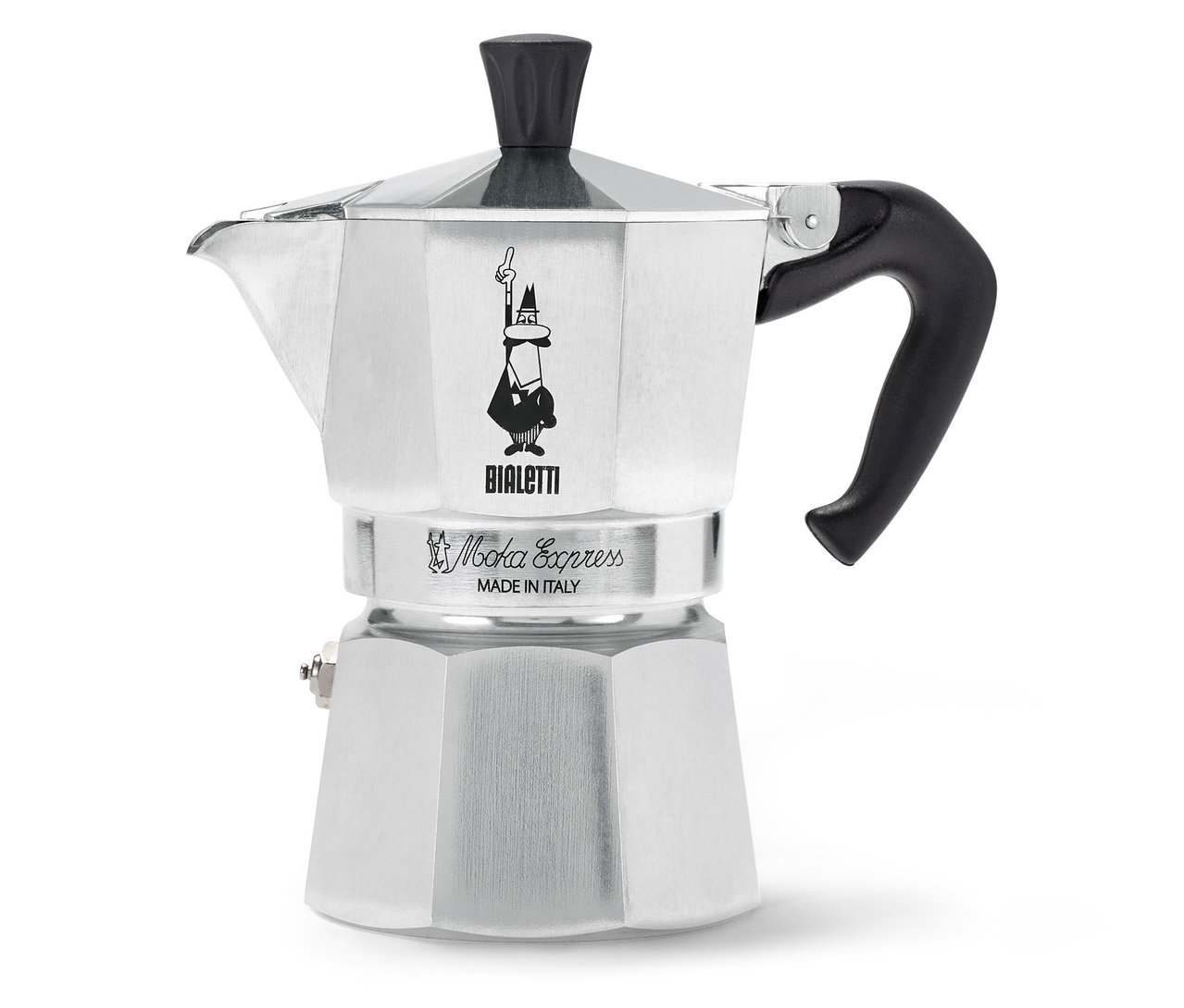 Silberner Bialetti Moka Express, 130 ml.
