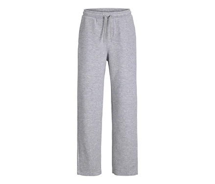 Graue Jack&Jones Bradley Sweatpants mit Kordelzugbund und geradem Bein.