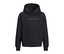 Jack&Jones Sweat-Hoodie Star, schwarz. Schwarzer Hoodie mit Kapuze, Kängurutasche und weißem Jack&Jones-Logo auf der Brust.
