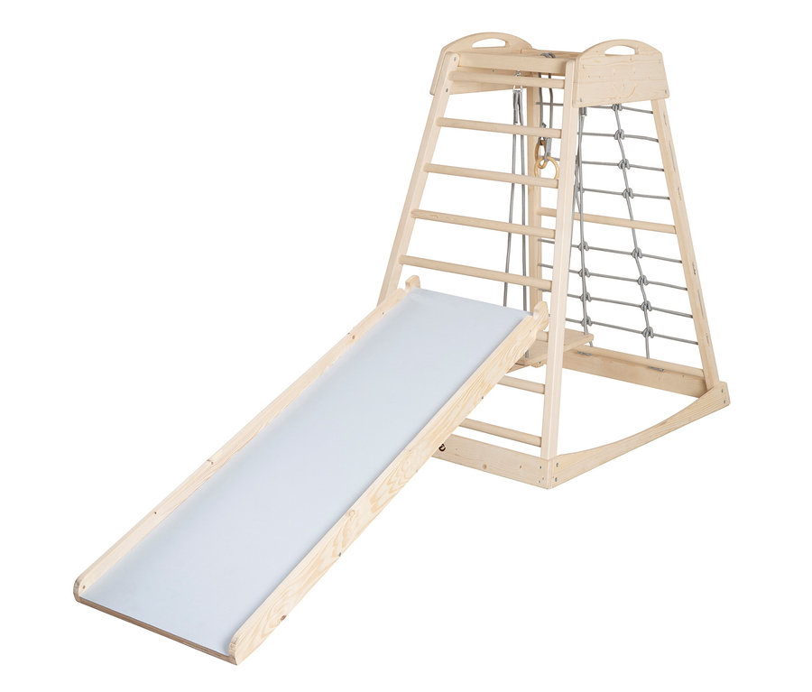 roba Rutschbrett mit Kletterwand und Netz.
