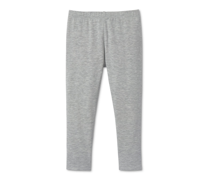 Graue Jersey-Leggings.
