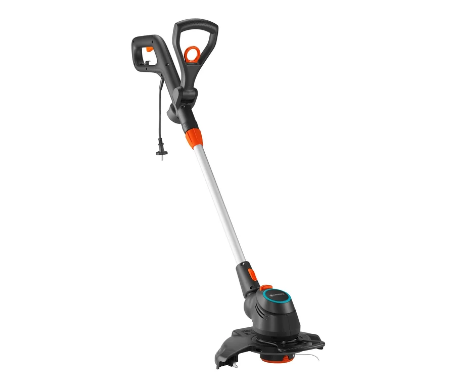 Gardena Elektro-Rasentrimmer »ComfortCut 550/28« mit schwarzem Griff und silberner Stange.