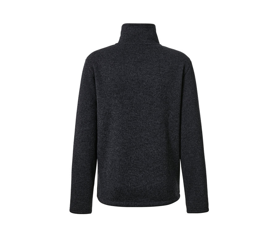 Detailansicht der Thermo-Strickfleecejacke.