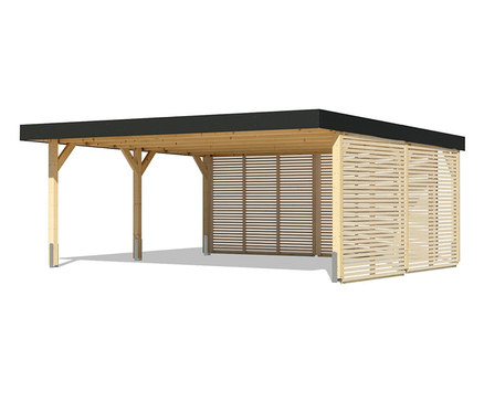 Karibu Doppel-Carport von vorn.