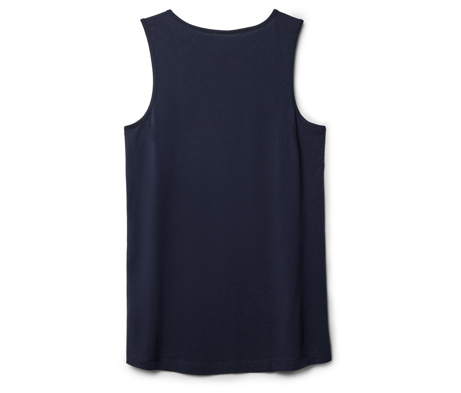 Nahaufnahme eines marineblauen Tanktops.