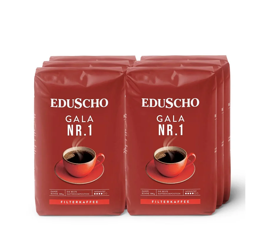 Sechs Packungen EDU Gala Nr.1 500gx6 Ventil.