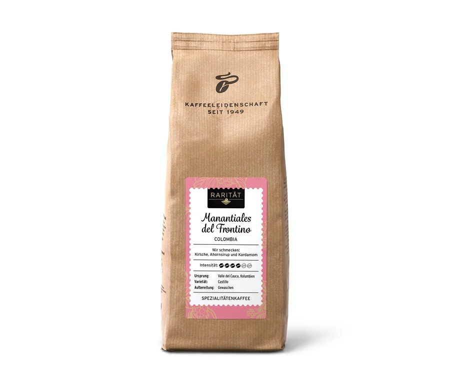 Packung Manantiales del Frontino Colombia Kaffeebohnen.