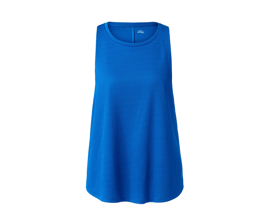 Blaues Sporttop.