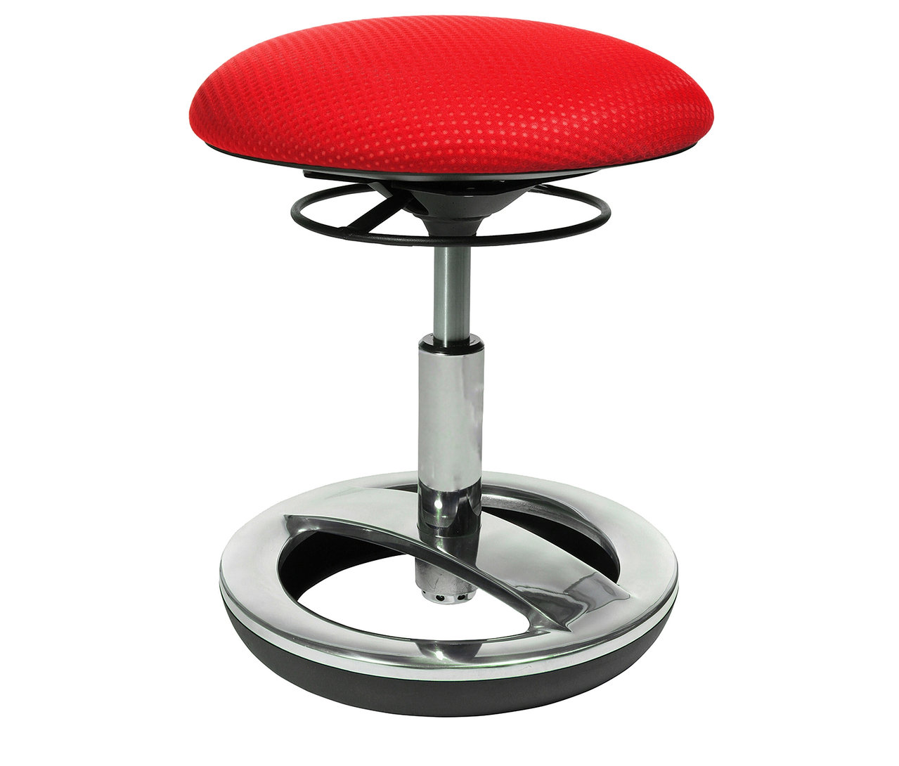 Ein chromfarben-roter Topstar-Hocker Kids »Sitness Bobby«.