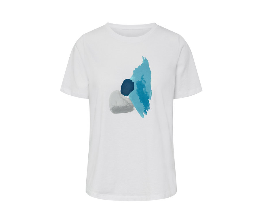 Weißes T-Shirt mit Print.