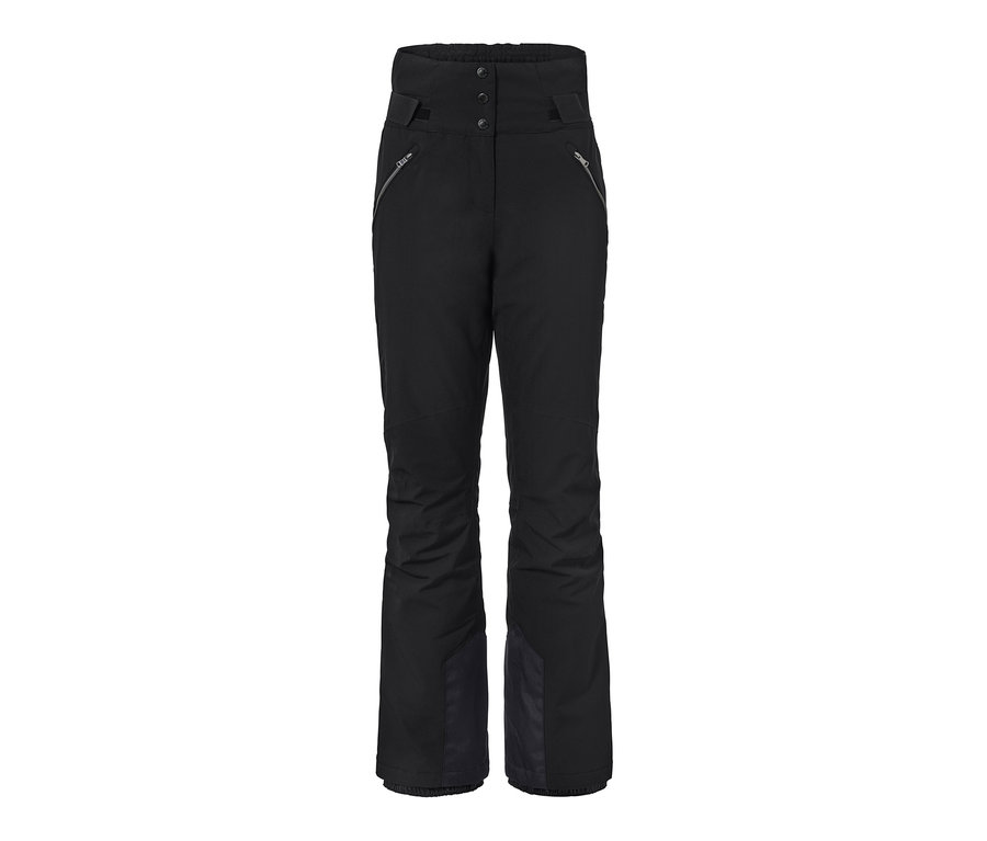 Schwarze High-Waist-Skihose.