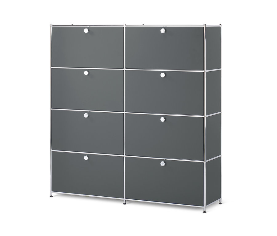 Graues Highboard »CN3« mit 8 Klappen.