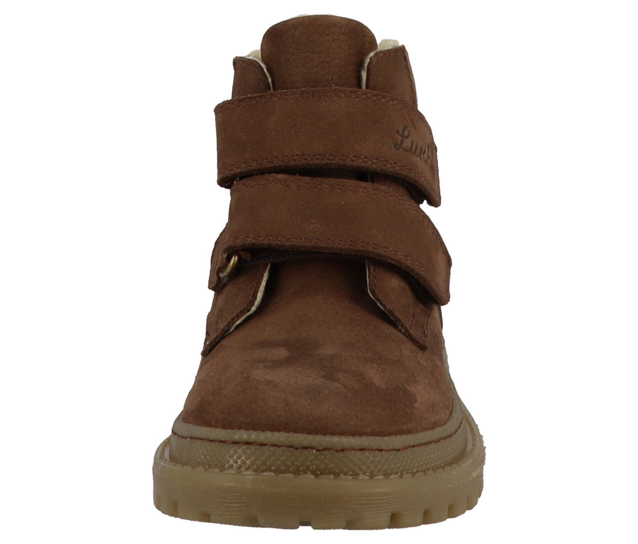 Detailaufnahme des braunen Lurchi »Daniele-TEX« Schuhs.