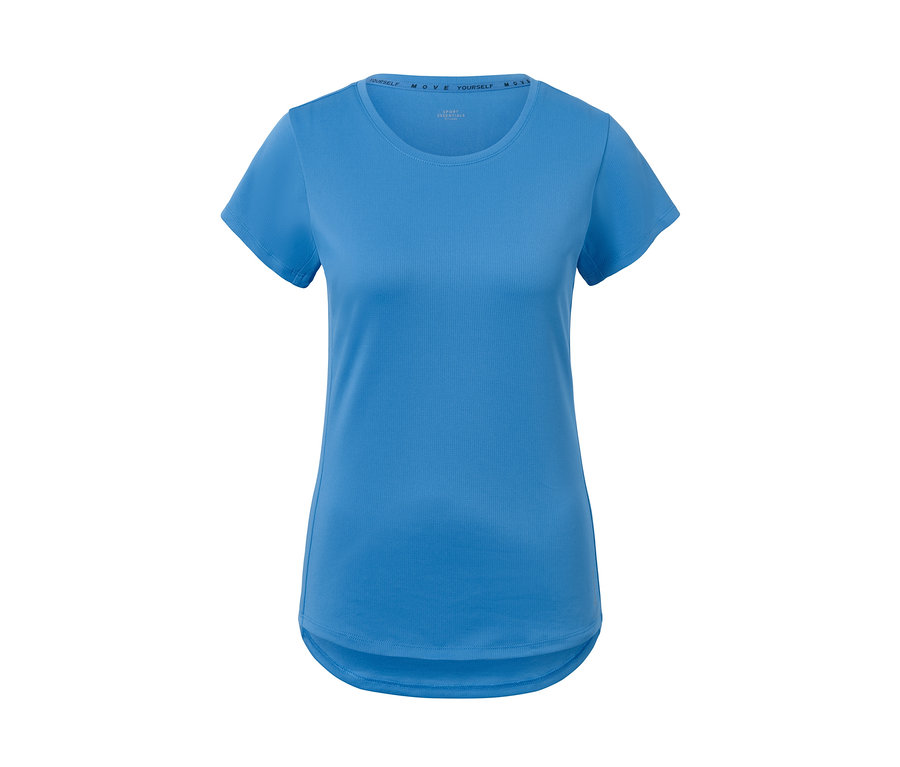Blaues Funktionsshirt.