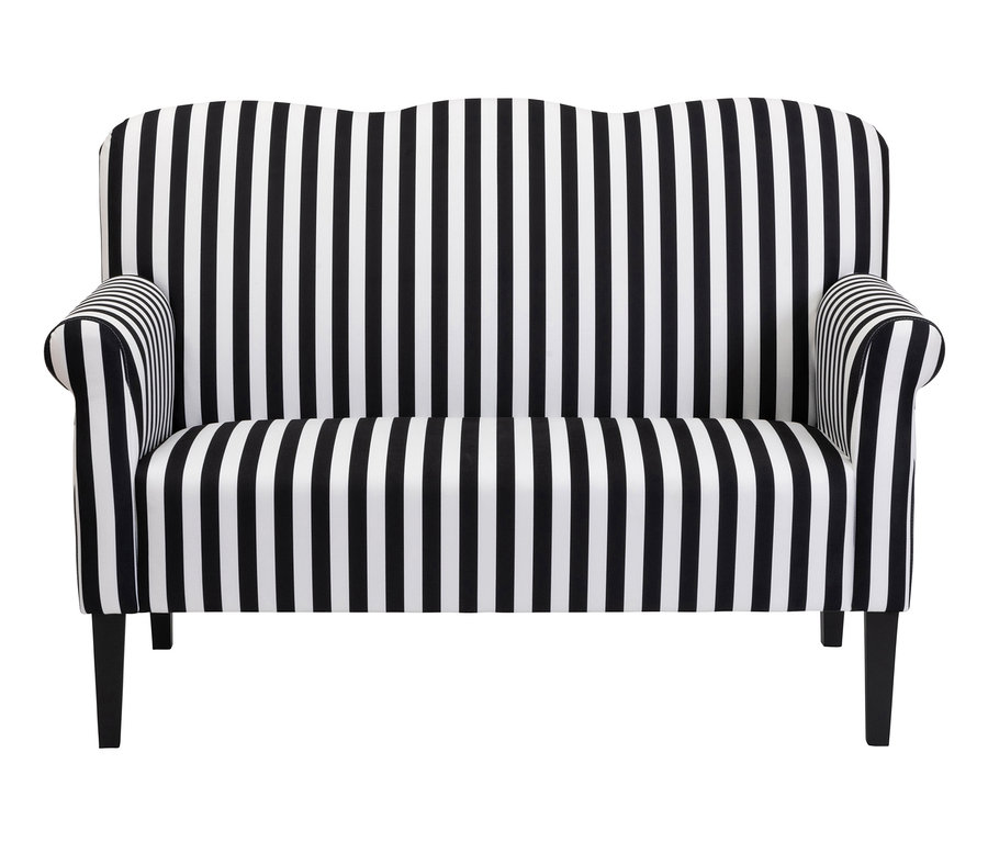 Schwarz-weiß gestreiftes Küchensofa »Juuma«.