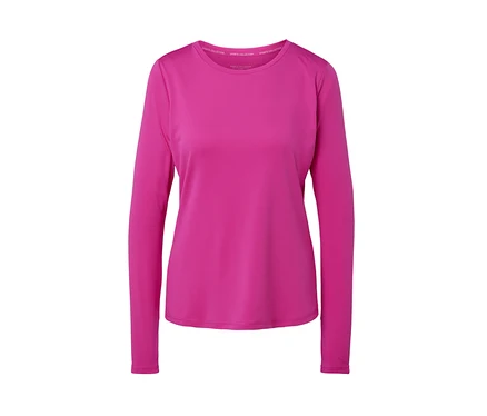 Pinkes Funktionsshirt mit langen Ärmeln.