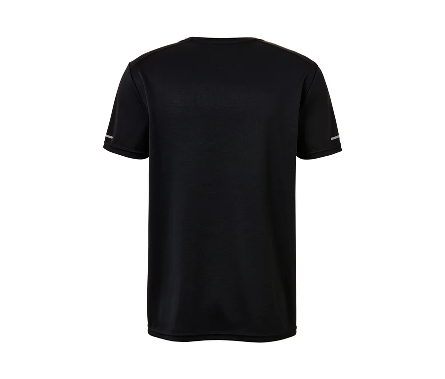 Nahaufnahme eines schwarzen Funktionsshirts.