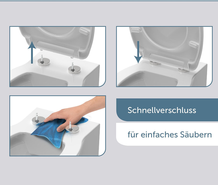 Anleitung zur Reinigung des Duroplast WC-Sitz Stone.