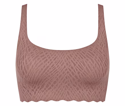 Detailaufnahme des sloggi ZERO Feel Bliss Tops in Kakao.