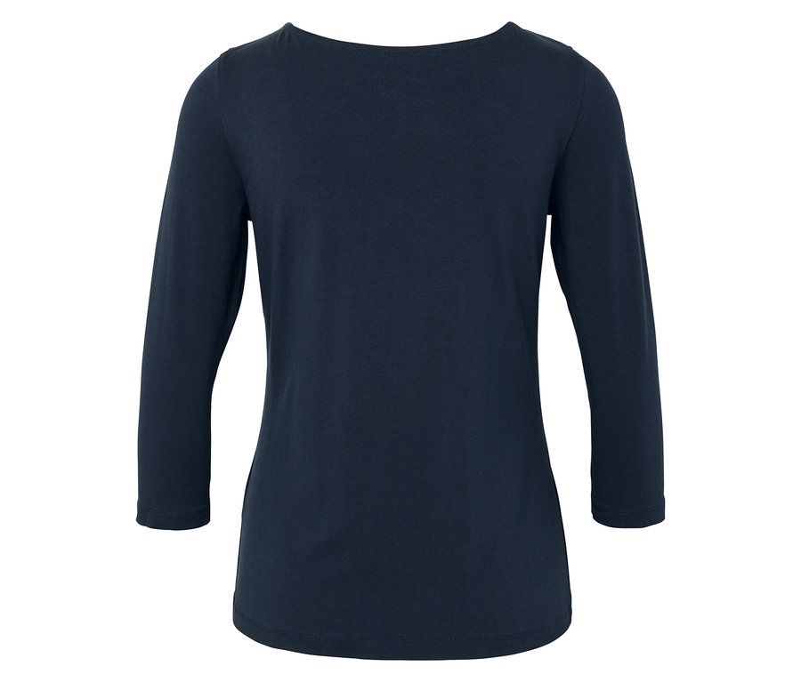 Marineblaues Langarmshirt.
