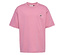 Das rosa hummel® HMLJR Loose T-Shirt liegt flach und ist frontal zu sehen.