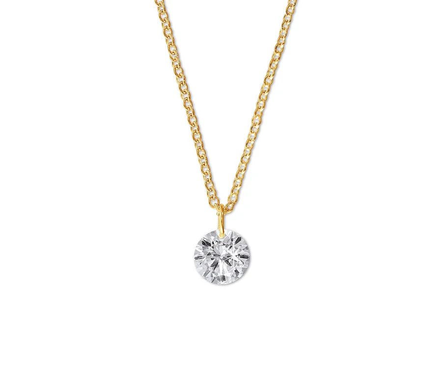 Kette aus 585 Gold mit im Labor gezüchtetem Diamanten.