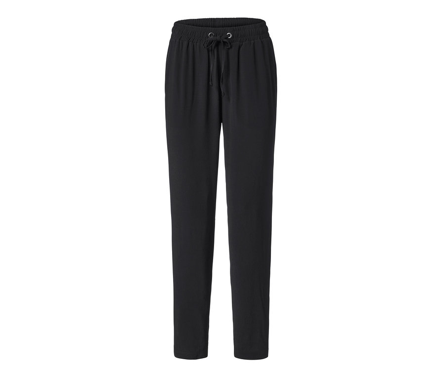 Schwarze Schlupfhose mit Bindeband.