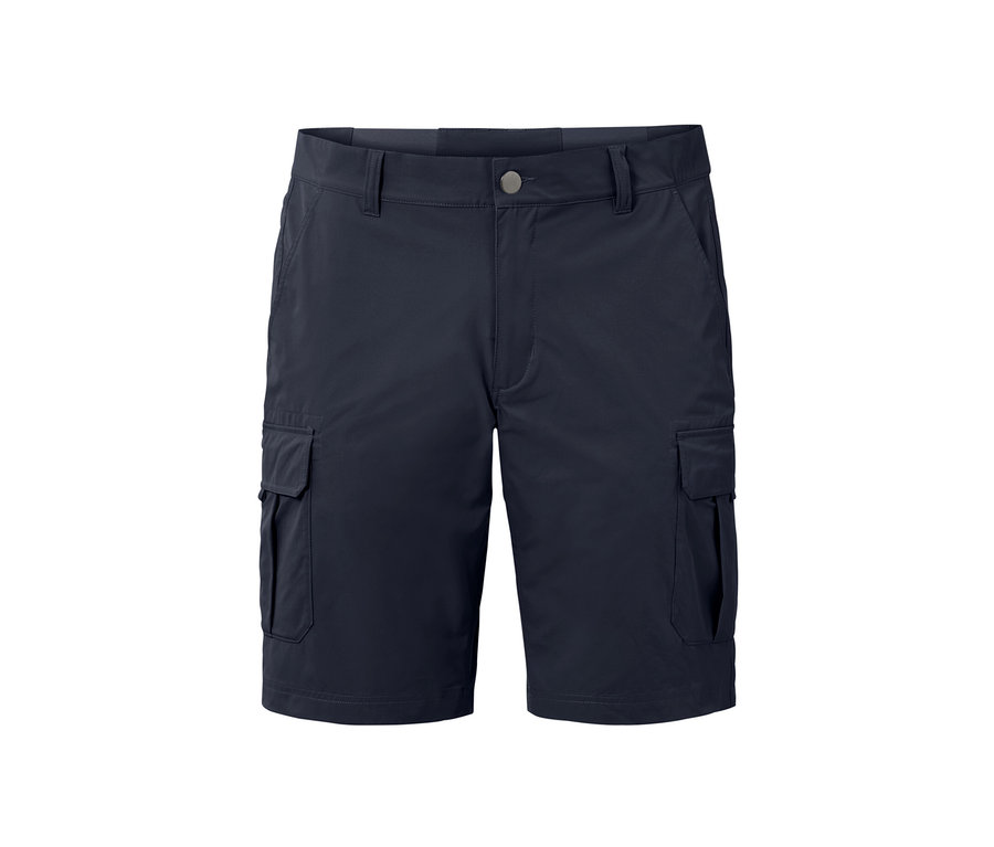 Blaue Funktionsshorts.