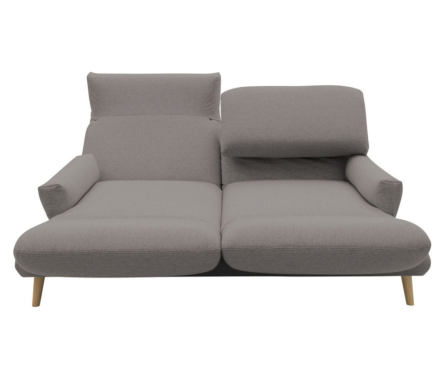 Taupefarbenes, drehbares DOMO 2-Sitzer-Sofa »FuAR«.