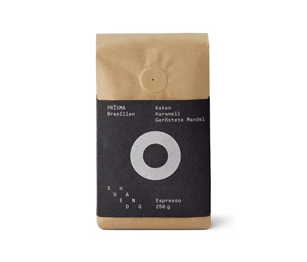 Eine Packung PRISMA Espresso - 250 g Ganze Bohne.