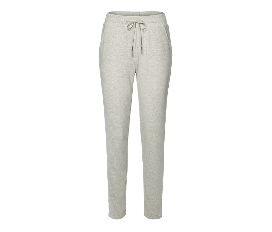 Graue Sweathose mit Kordelzug in der Taille.