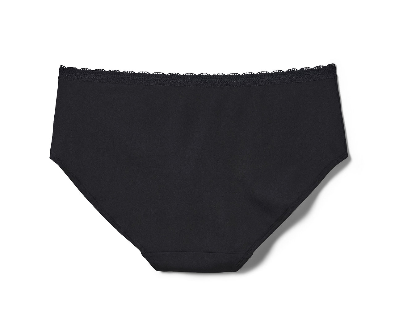 Eine einzelne schwarze Panty von einem 5er Pack.