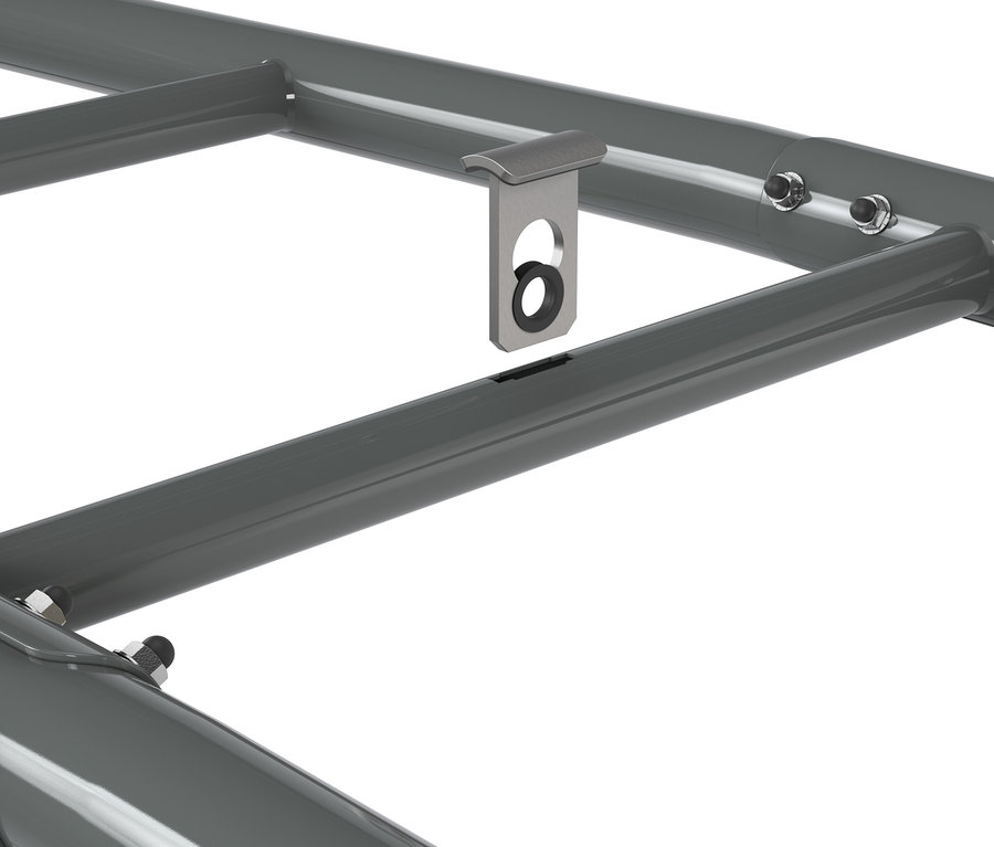 Detailansicht eines grauen EXIT Klettergerüst MB220.