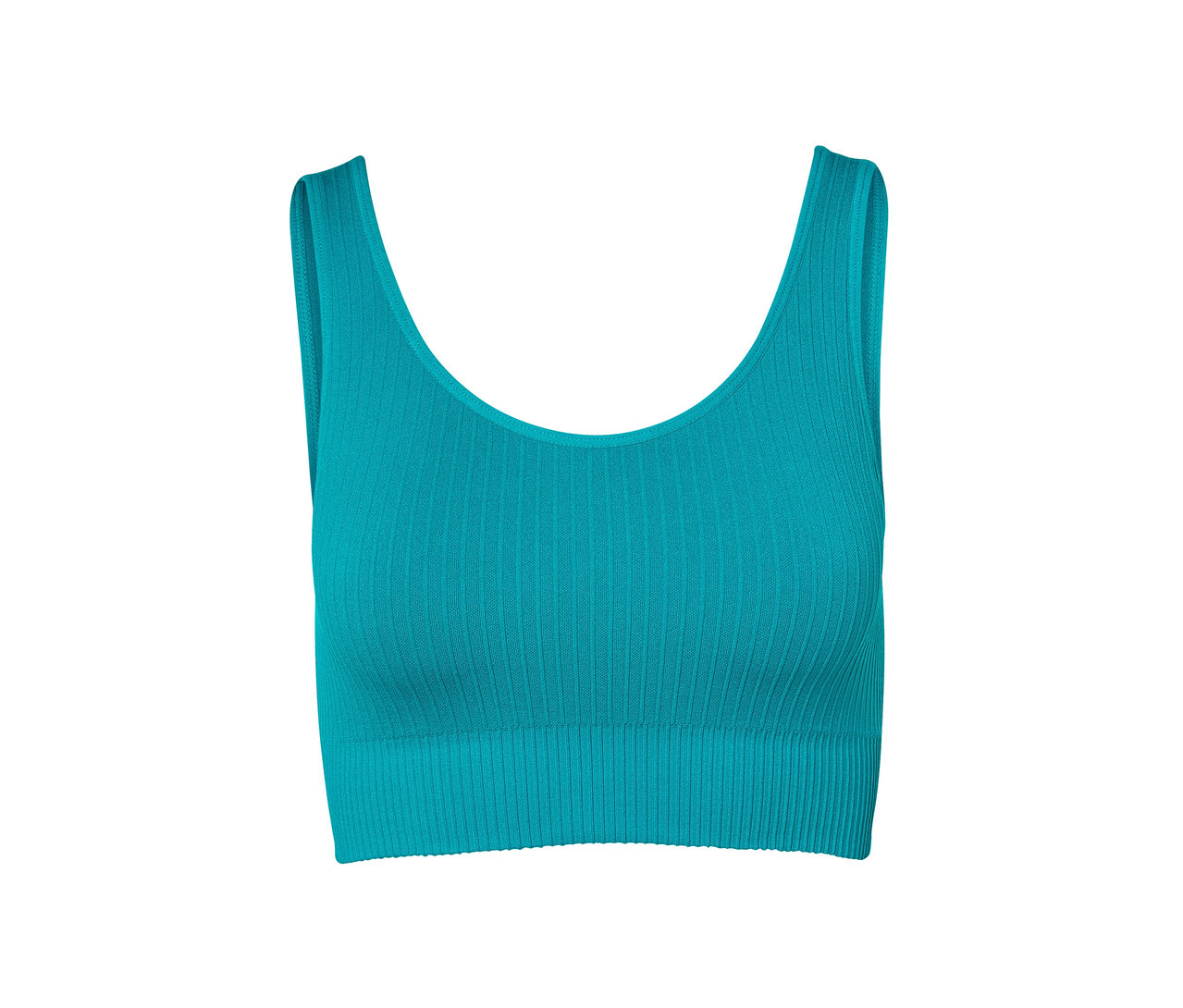 Türkises Seamless-Sport-Bustier.