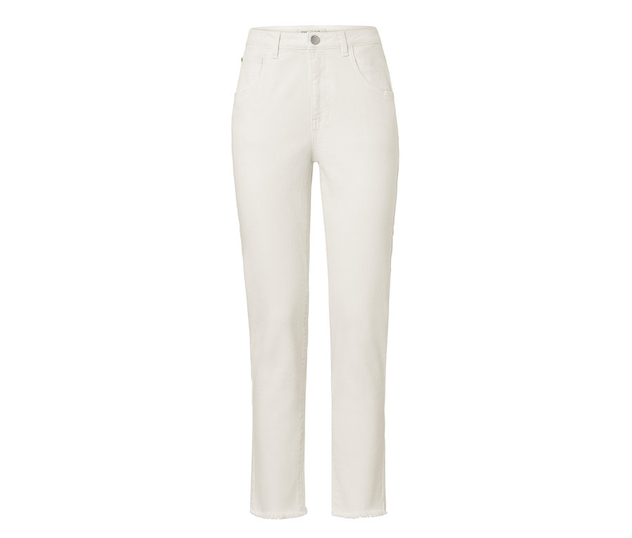 Weiße »Fit Lilly« Denim auf hellem Hintergrund.