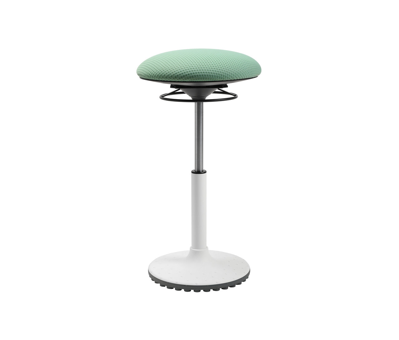 Mintfarbener Topstar Hocker »BBT-Coach« vor weißem Hintergrund.
